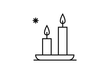 Isolated Simple candle vector icon illustration in a flat style for website, mobile app, banner, ui ux, web design, business, marketing, landing, infographics, mockup,development	
