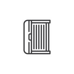 Vertical solarium line icon