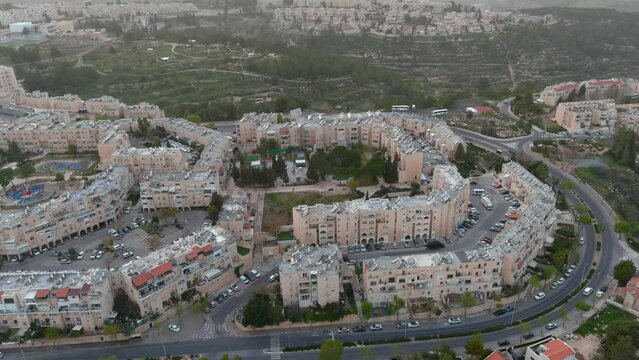 Gilo settlement aerial view, Israel

Israeli settlement in south-western East Jerusalem, Drone view, Israel 2023 

