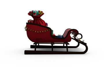 Christmas sledge with gifts