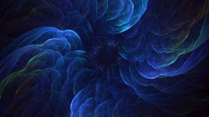 3D rendering abstract fractal light background © BetiBup33