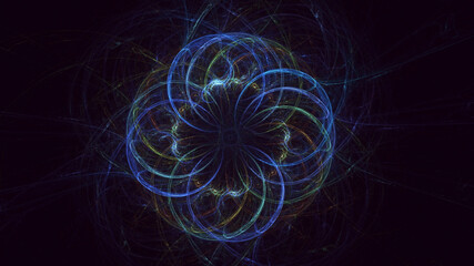 3D rendering abstract circle light background