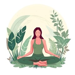 21 June- international yoga day, woman in yoga body posture.