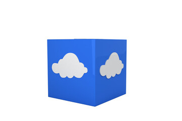 Digital generated image of cloud app cube