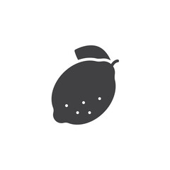 Lemon with leaf vector icon