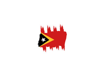 East Timor flag icon, illustration of the national flag design with the concept of elegance