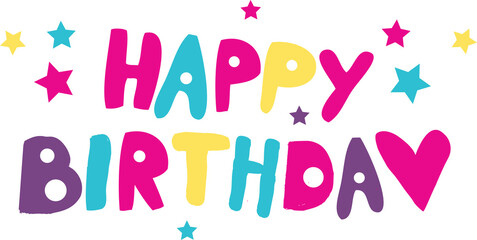 Happy birthday text icon