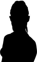 Silhouette woman athlete standing