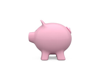 Piggy bank over white background