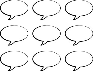Computer generated image of speech bubbles