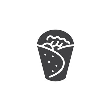 recommend clip art: Tortilla wrap vector icon