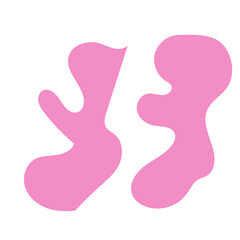 Pastel Pink Abstract Shapes 