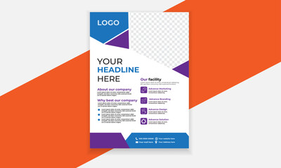 Unique and corporate modern flyer design template