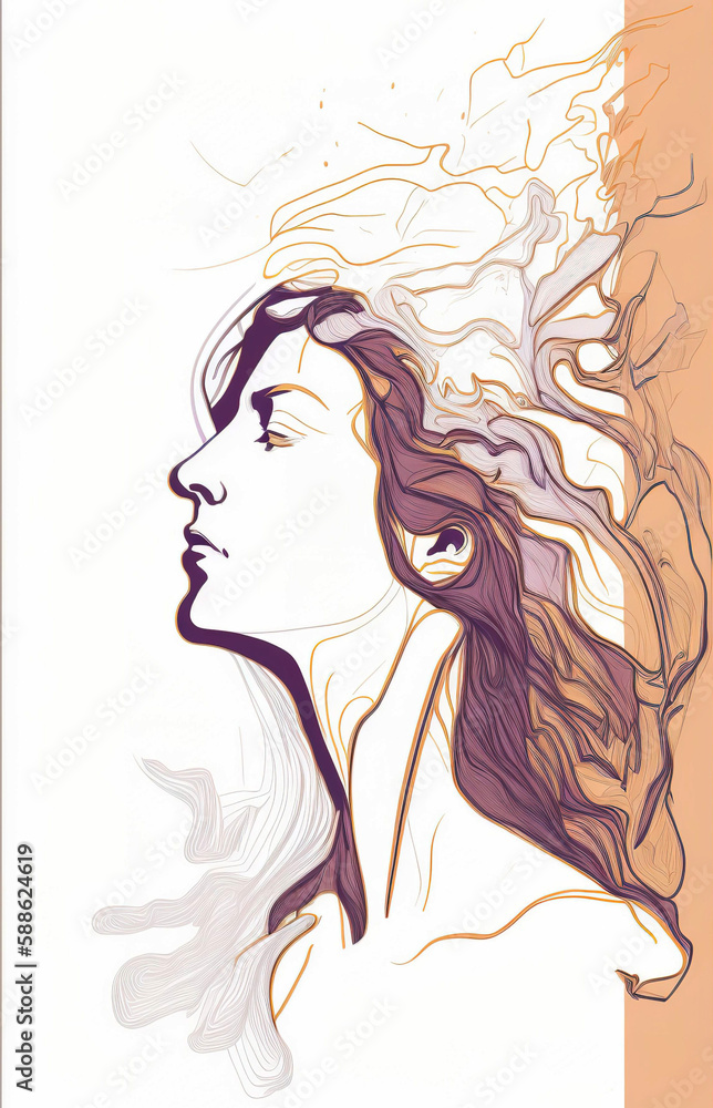 Poster abstract portrait illustration digital art face person poster background artwork minimal expressioni