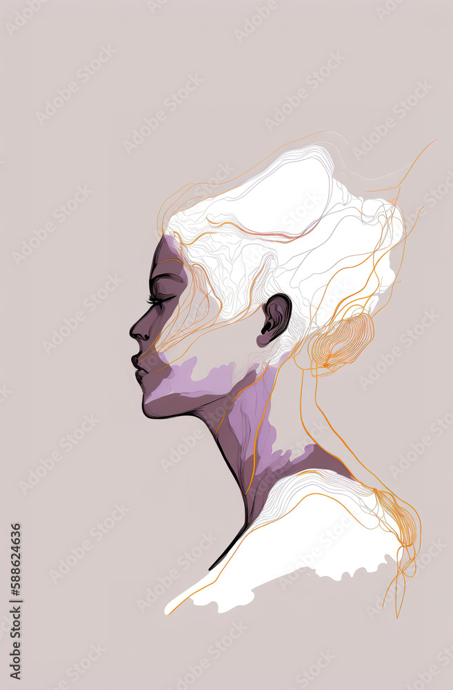 Poster abstract portrait illustration digital art face person poster background artwork minimal expressioni