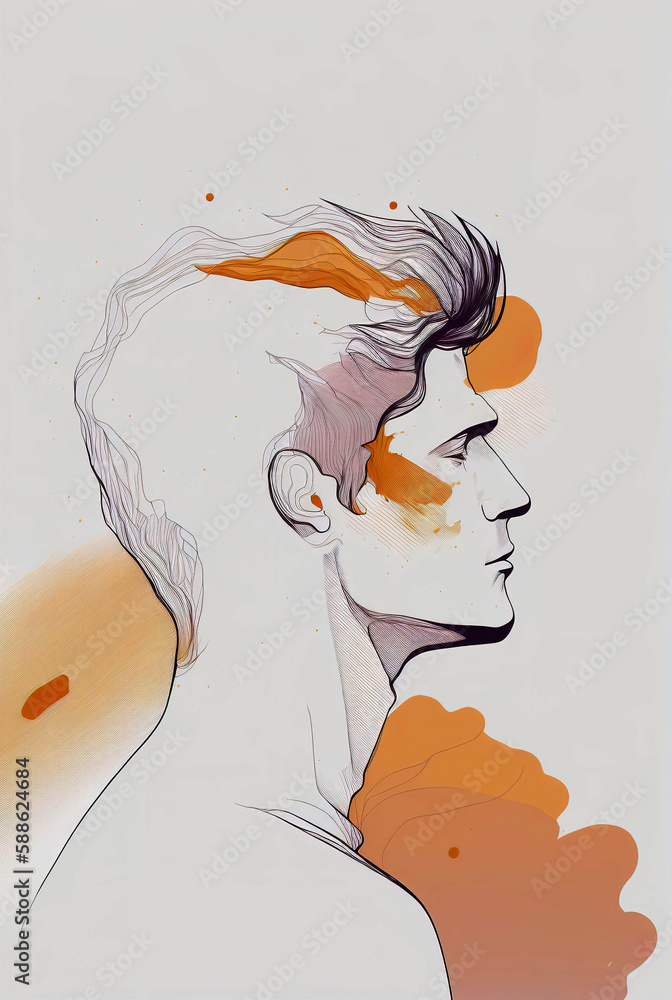 Poster abstract portrait illustration digital art face person poster background artwork minimal expressioni