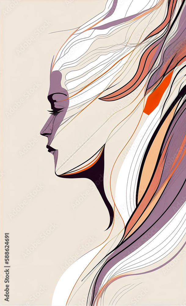 Poster abstract portrait illustration digital art face person poster background artwork minimal expressioni