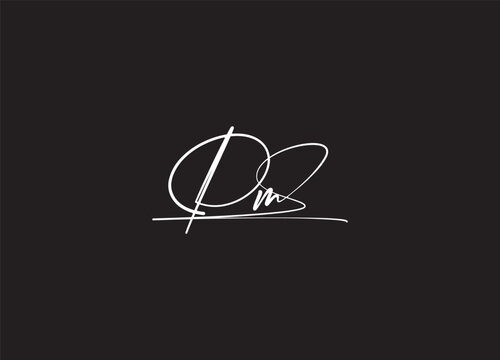 abstract outstanding professional business PM logo design