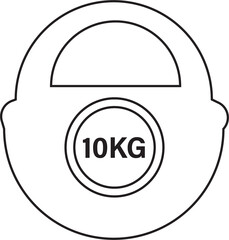Vector image of weight