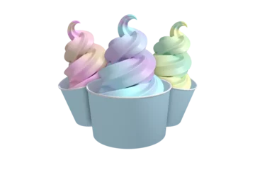 Plexiglas foto achterwand 3D Composite image of  cupcakes © vectorfusionart