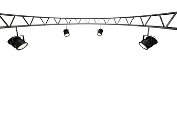 Stage light against white background