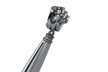 Gordijnen Robot hand with clenching fist © vectorfusionart
