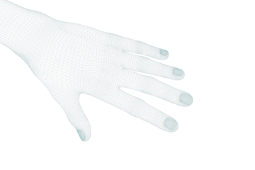 Rolgordijnen 3d image of white human hand © vectorfusionart