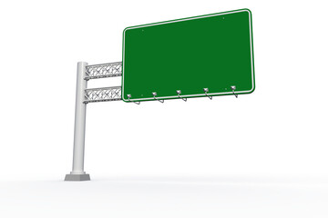 Green billboard sign