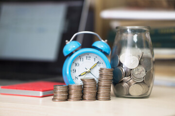 Alarm clock time and coin finance