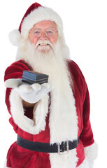 Santa shows a little box