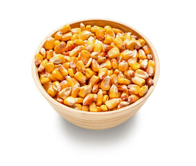 Bowl of corn on white background. Festa Junina (June Festival) celebration