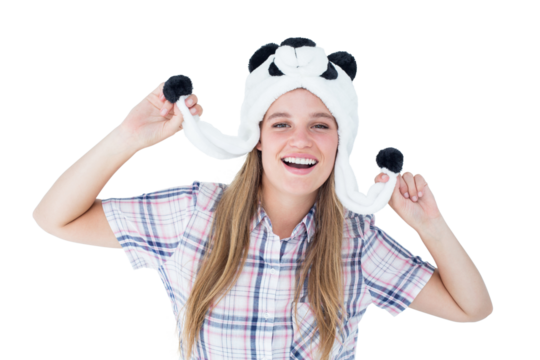 Geeky hipster smiling at camera 