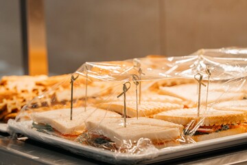 sandwiches on the buffet