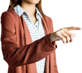Businesswoman pointing