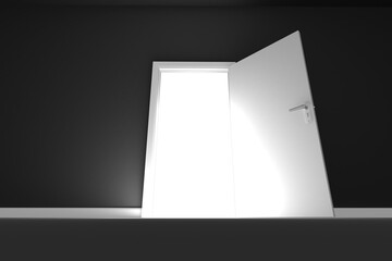 Obraz premium Sunlight through open door