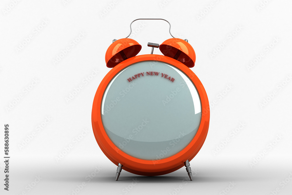 Poster digitally generated image of an alarm clock