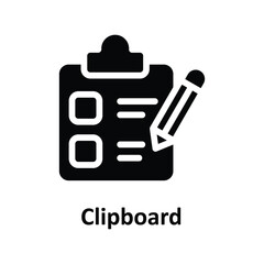 Checklist Vector Solid Icons. Simple stock illustration stock