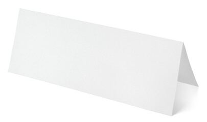 Closeup of blank paper template isolated on transparent background