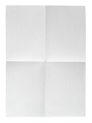 Fototapeta premium Folded Blank Sheet of Paper isolated on transparent background