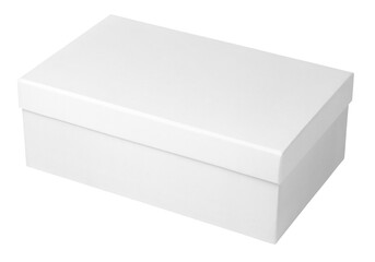 White shoe box isolated on transparent background