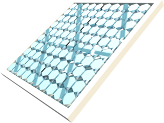 Illustration of solar panel with hexagon shape glasses