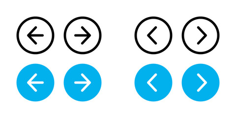 Left and Right or Previous and Next Arrow Buttons