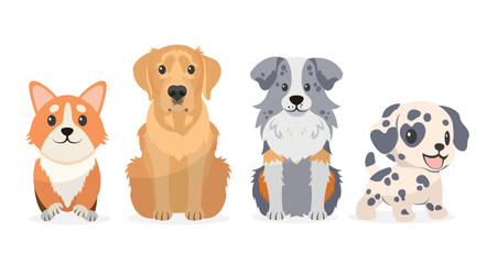 dog cartoon. pet characters illustration	
