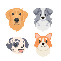 dog cartoon. pet characters illustration	
