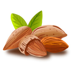 almond seed nut vegetable brown element