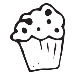 Cupcake over white background