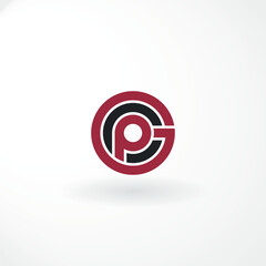 Vector Logo - Lettermark Logo PCG - Abstract Style Logo