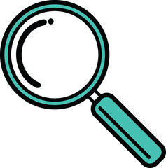 Digitally generated image of magnifying glass
