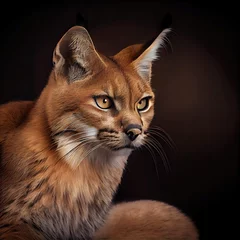 Papier peint photo  African Golden Cat as studio animal portrait (Generative AI)  © Robert Kneschke