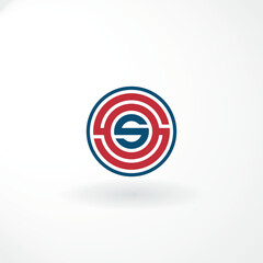 Vector Logo - Lettermark SOS - Abstract Style Logo